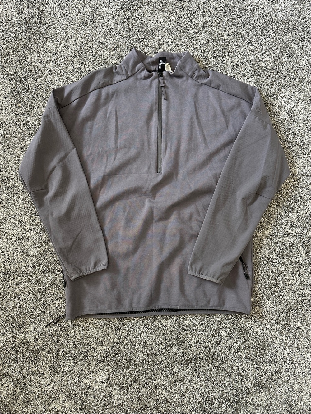 adidas Men's Gray Lightweight Half-Zip Pullover